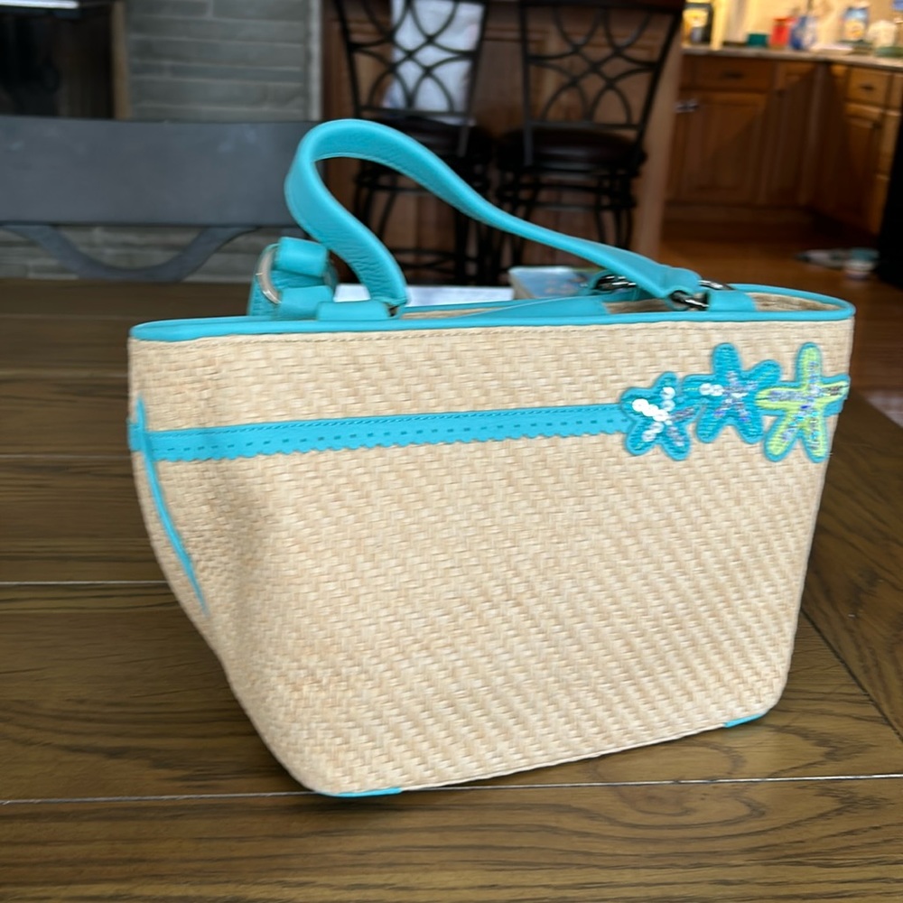 Talbots little straw handbag